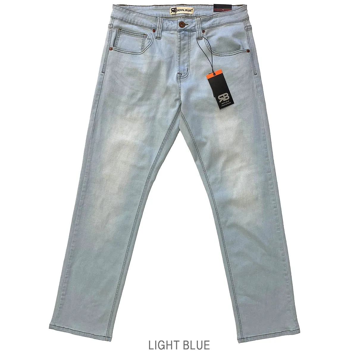 Light Wash Straight Fit Jeans – Flexible Stretch Denim for Daily Wear